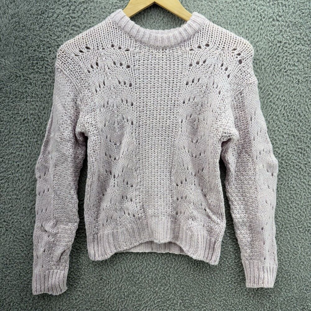 Urban Outfitters Sweater Womens Medium Pink‎ Long Sleeve Cable Knit Lightweight